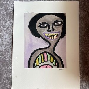 Watercolor portrait art